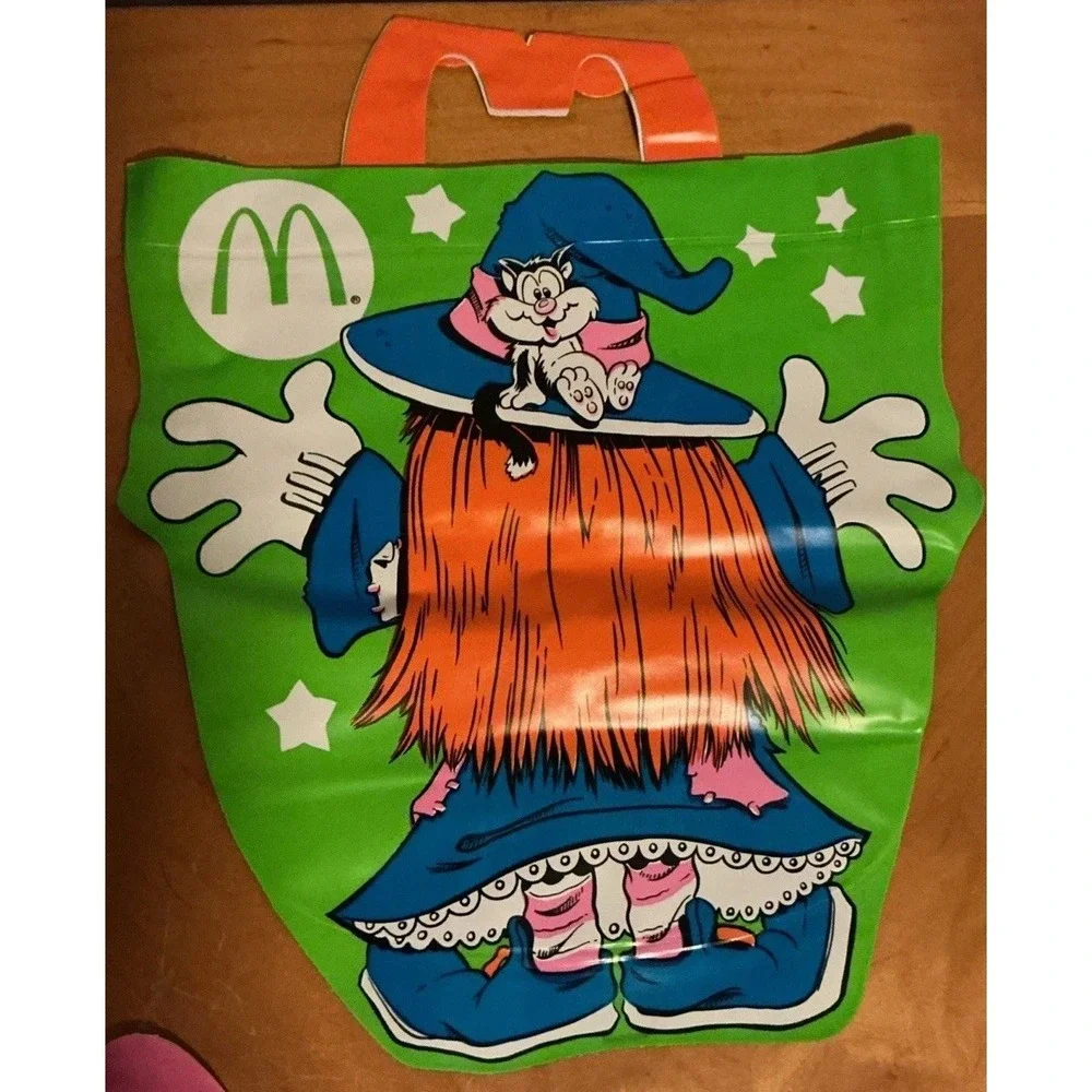 Vintage 1990 McDonalds Halloween Vinyl Trick or Treat Happy Meal Bags Set of 3